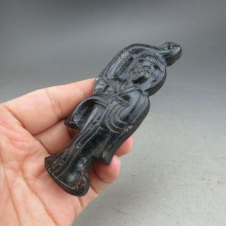 China,  jade,  Hongshan culture,  black magnet,  jade,  dancers,  pendant V711 4