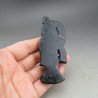 China,  jade,  Hongshan culture,  black magnet,  jade,  dancers,  pendant V711 5