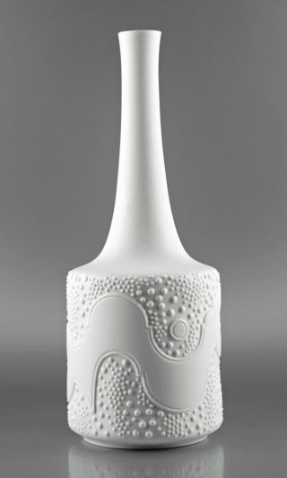 German Op Pop Art 9 - KAISER Retro 60s Psychedelic Dots Textured Porcelain Vase 2
