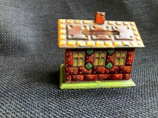 RARE Antique Tin Litho German Toy Hansel and Gretel Witch Still Coin Bank 3