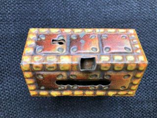 RARE Antique Tin Litho German Toy Hansel and Gretel Witch Still Coin Bank 5
