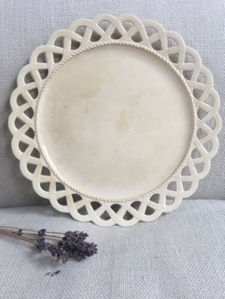Antique English Wedgwood Creamware Reticulated Plate