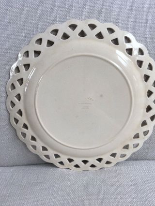 Antique English Wedgwood Creamware Reticulated Plate 5
