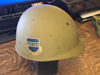 Rare 101st Qm Battalion M1 Helmet Liner Named Sweatband Vietnam War - 1960’s
