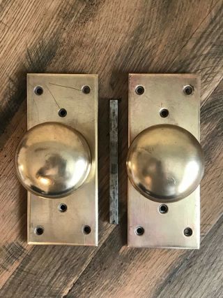 A Large Victorian Solid Brass Door Handles Knobs Vintage Hardware A