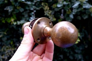 Vintage Brass Door Handle Knob With Round Brass Covers Project