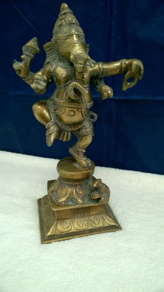 Large Vintage Bronze 10 " Ganesh Heavy Item 784