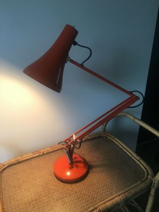 Stunning Vintage Anglepoise 90 Desk Lamp,  Burnt Orange,  Mid Century