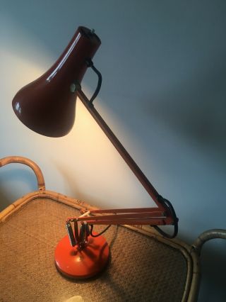 Stunning Vintage Anglepoise 90 Desk Lamp,  Burnt Orange,  Mid Century 4