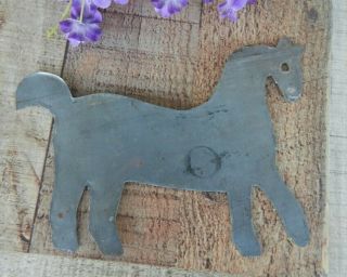 Large Vintage Tin Quilting Template Stencil Horse Pennsylvania Folk Art