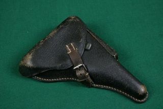 Luger Wwii Pig Skin Luger German Holster Made 1942 And Rare