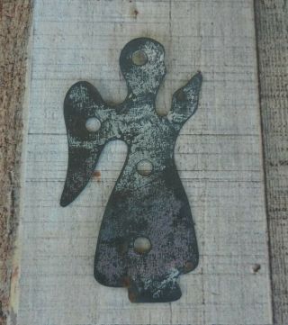 Vintage Tin Quilting Template Stencil Angel Pennsylvania Folk Art