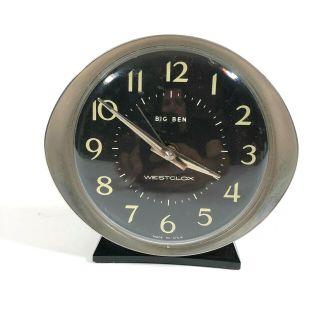 Vintage Westclox Westclock Big Ben Wind Up Alarm Clock Black 5 " Tall