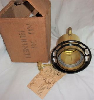 Vintage/antique Oil Stove Burner Part No.  497 Metal Brass Tube In Orig.  Box With