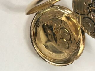 Hamilton 17 Jewel Antique 14k Gold Pocket Watch 6