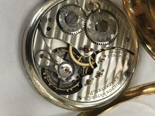 Hamilton 17 Jewel Antique 14k Gold Pocket Watch 8