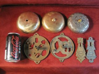 Antique Bells Brass & Steel Decorative Parts Non For Repair