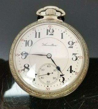 Vintage - 1917 - Hamilton Watch Co.  992 - Model: 2 - 21 Jewels - Pocket Watch