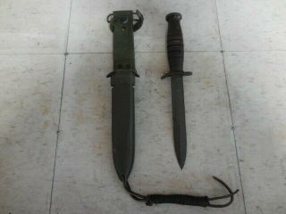 Wwii Us M3 Trench Fighting Knife Imperial.  Usm8a1 Scabbard