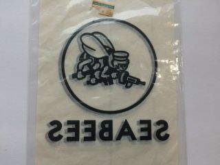 NOS VIETNAM US NAVY SEABEES Iron On Decal Badge Transfer CONSTRUCTION Insignia 3