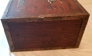 WWII Navy SeaBees hand - painted wooden travel trunk,  footlocker; 125th Battalion 3