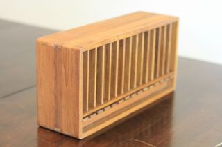 Kalmar Designs Teak Wood Cassette Case Rack Mid Century Modern