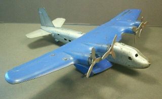 Vintage Wyandotte Pressed Steel Toy U.  S.  Navy 4 - Engine Airplane 10 " Orig.  Paint