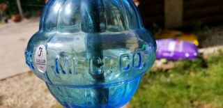 blue/indego W.  C.  Shinn Mfg Belted Lightning Rod Weathervane Ball globe 6