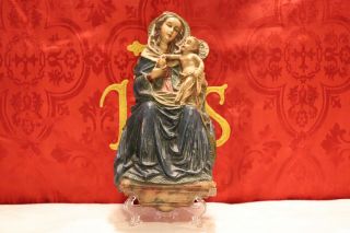 Anri Appraised By Antique Dealer - Hand Carved.  Mary And Child Jesus.