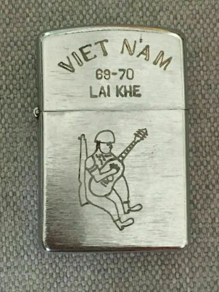 Vietnam War Zippo Lighter Lai Khe 1969 - 70