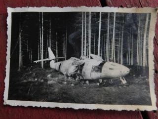 German Wwii Extremly Rare Photo Of Wrecked Messerschmitt Me - 262 Jet Id