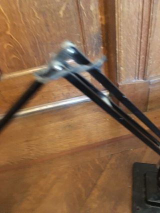 Vintage Herbert Terry square stepped base Anglepoise Lamp Black 7