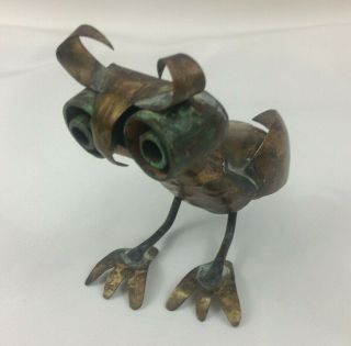 MID CENTURY BRUTALIST BRASS OWL ABSTRACT SCULPTURE FIGURINE JERE` ERA VINTAGE 3