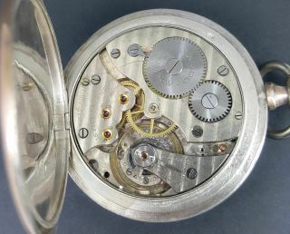 MOVADO Grand Prix Paris Solid Silver 0.  800 vintage pocket Watch.  Zenith 7