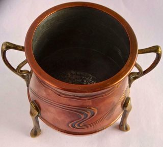Secessionist Copper & Brass Art Nouveau Pot
