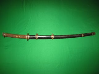 Japanese WW2 Navy Sword with Anchor Stamped Tang 12