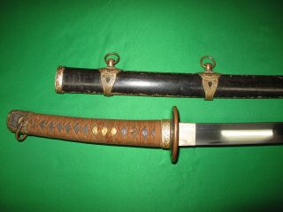 Japanese WW2 Navy Sword with Anchor Stamped Tang 4