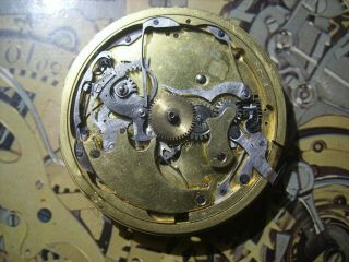 Minute Repeater Chronograph Pocket Watch Movement Swiss To Repair or Parts 2