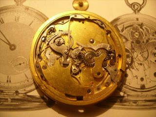 Minute Repeater Chronograph Pocket Watch Movement Swiss To Repair or Parts 5