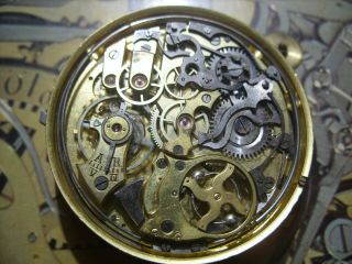 Minute Repeater Chronograph Pocket Watch Movement Swiss To Repair or Parts 6