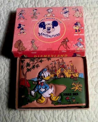 1956 Walt Disney Donald Duck " Embossed " Wallet W/ All Inserts