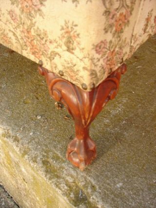Vintage Ball & Claw Chippendale Wing Back Chair - For Restoration 4