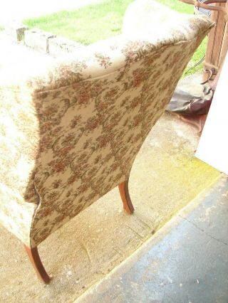 Vintage Ball & Claw Chippendale Wing Back Chair - For Restoration 6