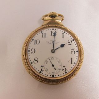 1920 Ball Official Standard 19j 16s 10k Gold Filled Railroad Pocket Watch As - Is