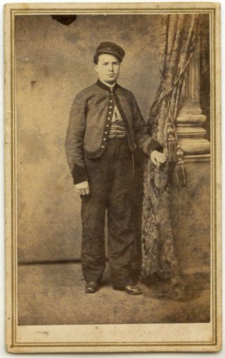 Cdv Of Zouave By Photographer Enoch Long Published In Military Images