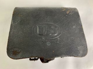 Civil War Leather Cartridge Pouch Model 1864