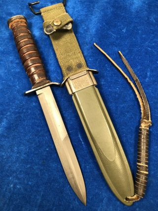 Ww2 Us M3 Boker Guard Mark Trench / Fighting Knife W M8 Sheath Wwii