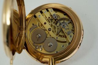 L.  LEROY & Cie.  PINK GOLD KEYLESS WINDING CALENDAR POCKET WATCH DATES 1900 9