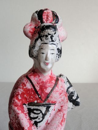 6 Inch Japanese Antique Clay Doll : Woman
