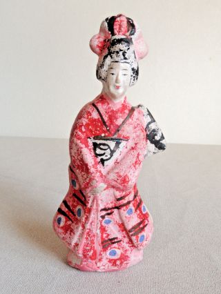 6 inch Japanese Antique Clay doll : Woman 2